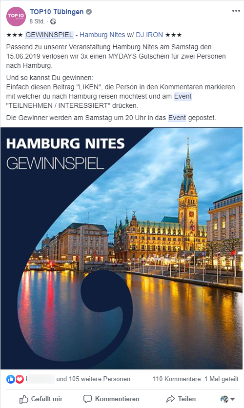 Event Gewinnspiel Event Gewinnspiel