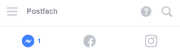 Facebook Posteingang Desktop