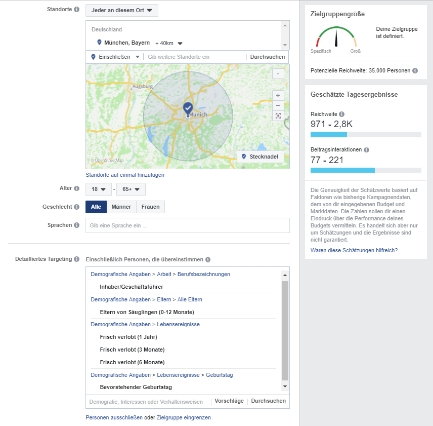 Facebookwerbeanzeigen auf Zielgruppen Facebookwerbeanzeigen