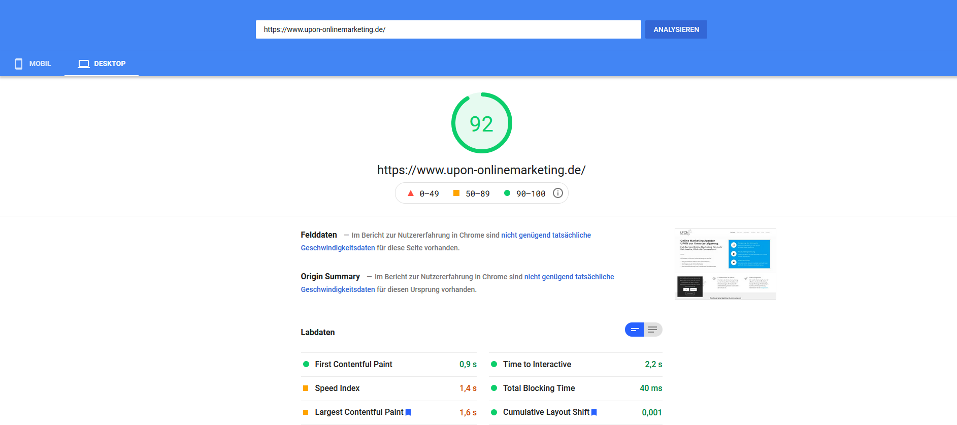 Google PageSpeed Insights