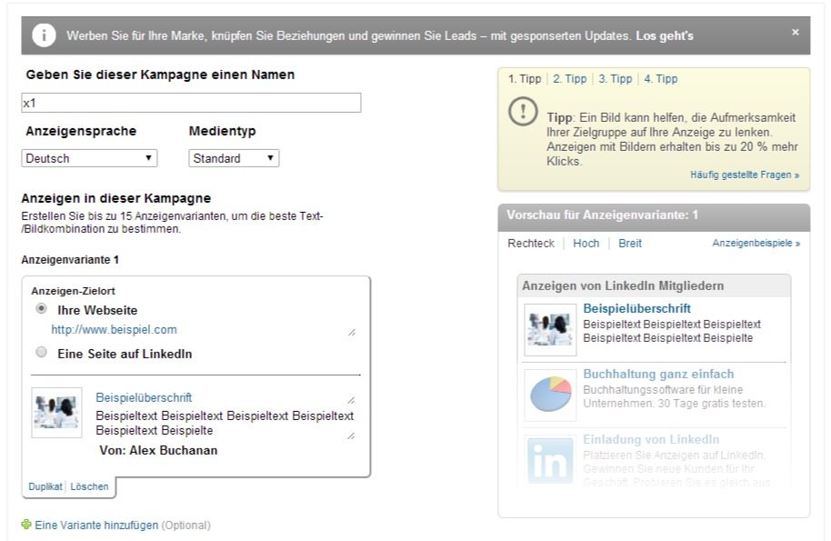 LinkedIn Werbung2