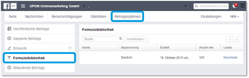 UPON Blog Lead Ads - Auswertung und Ergebnisse