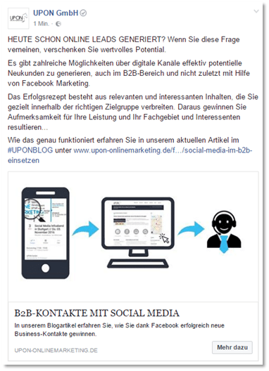 Facebook-Beitrag
